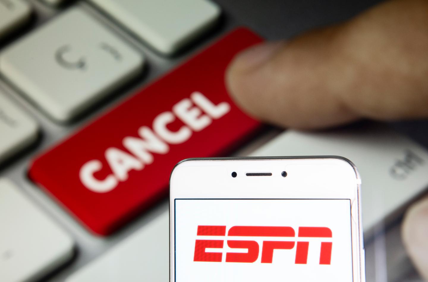 In this photo illustration a American sports television