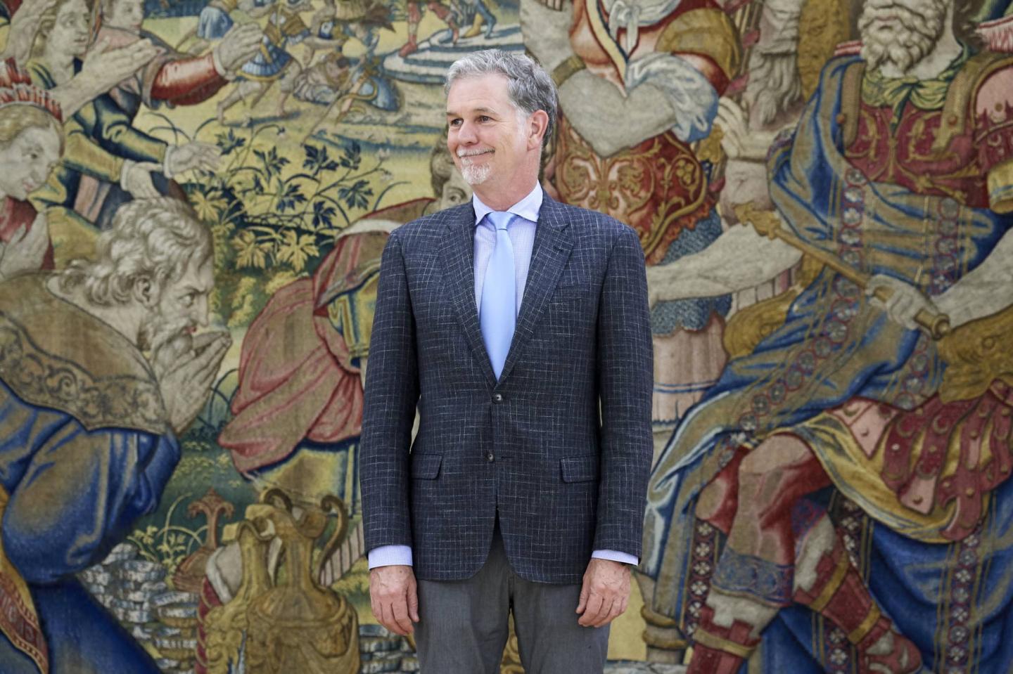 King Felipe Of Spain Meets CEO Of Netflix, Mr Reed Hastings