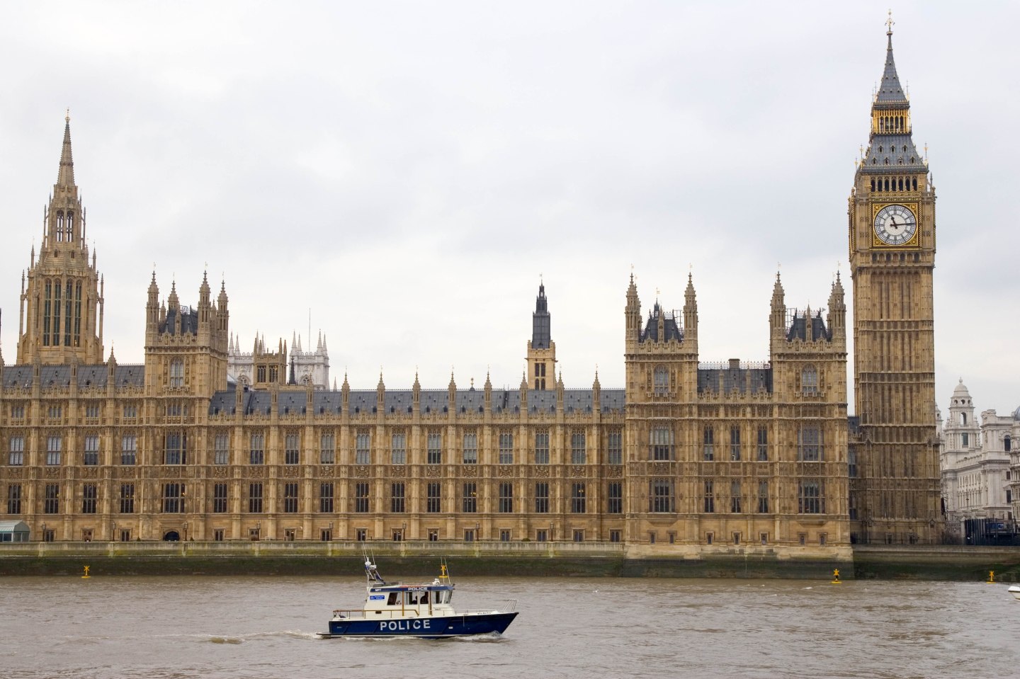 Police Launch , River Thames, London, UK