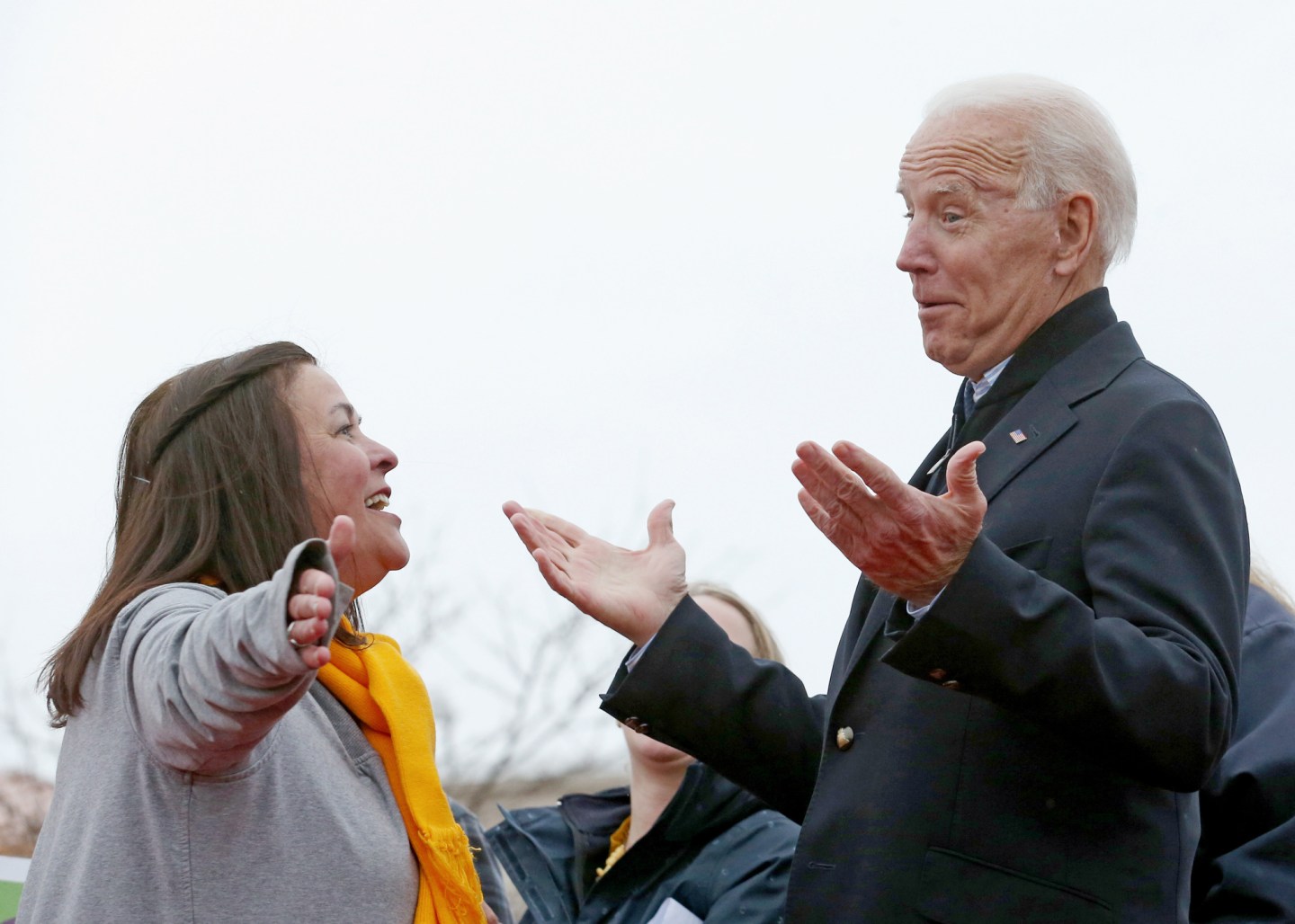 Former Vice President Joe Biden speaks to striking Stop &amp; Shop workers