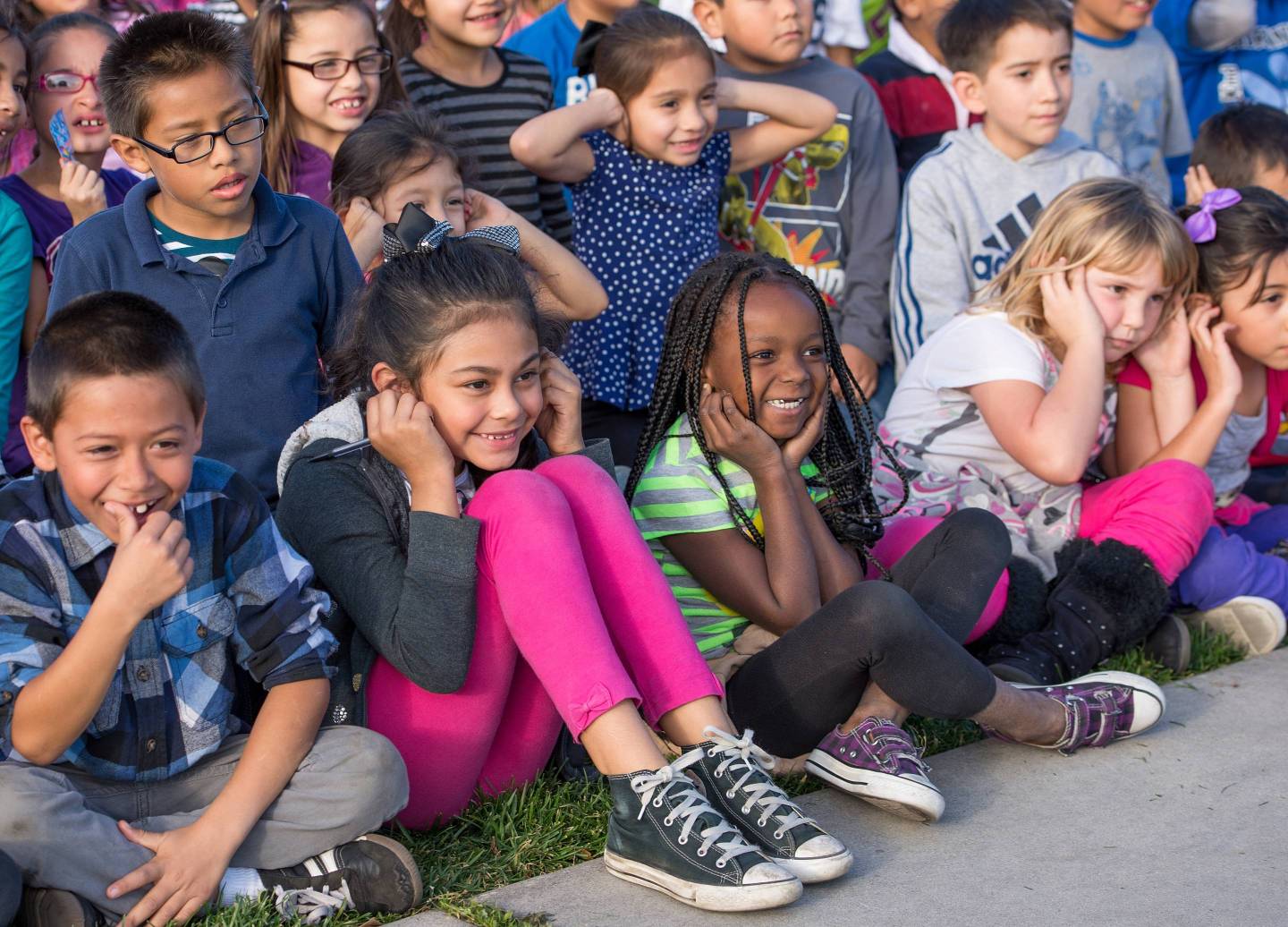 Kids from the Anaheim Achieves after-school program are waiting to receive a real-life lesson in engineering and technology.