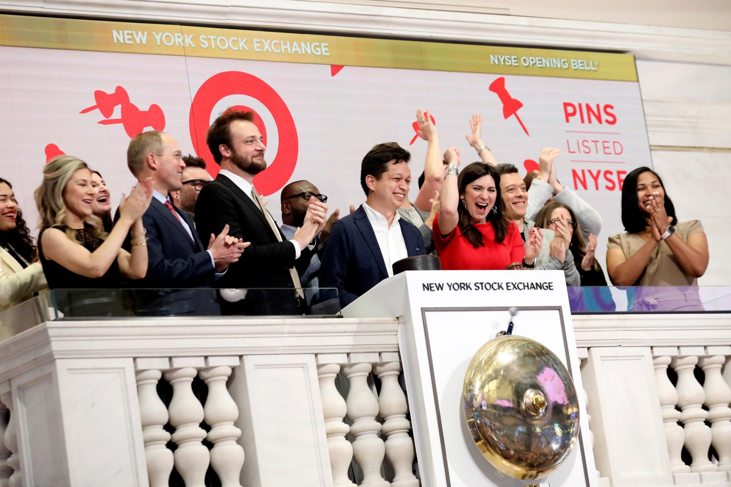 IPO of Pinterest Inc. at the New York Stock Exchange in New York