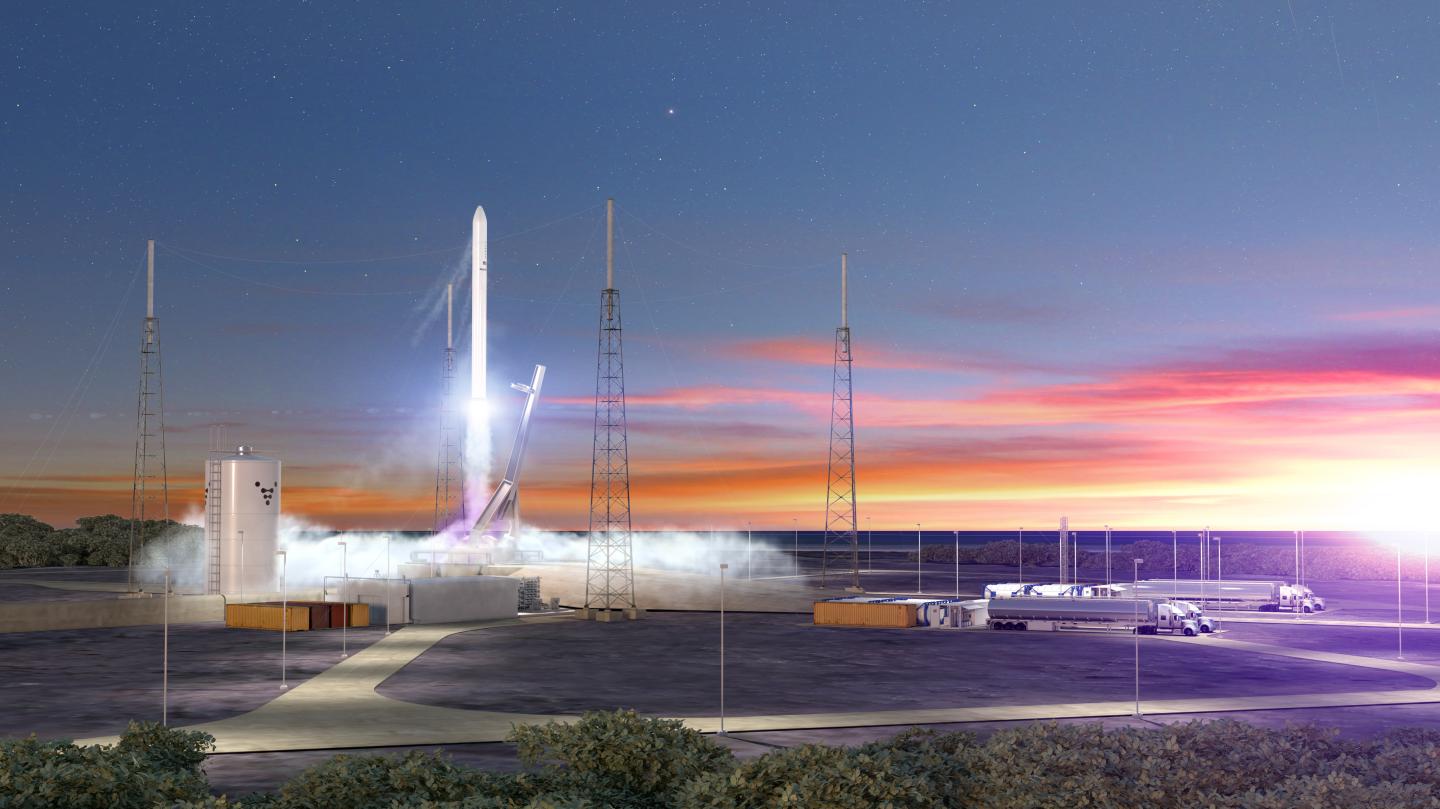 A rocket made with Relativity Space's 3D-printing technology.