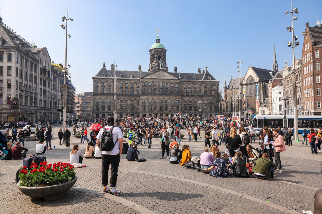 Dam Square In Amsterdam