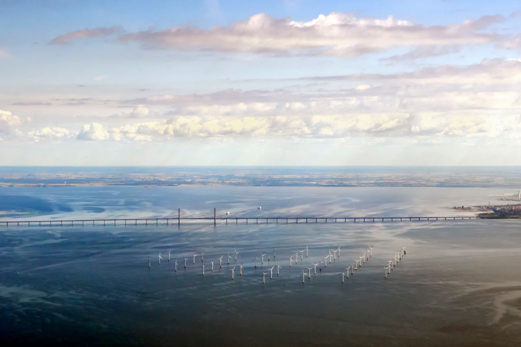 The Wind Farm near The  Øresund Bridge