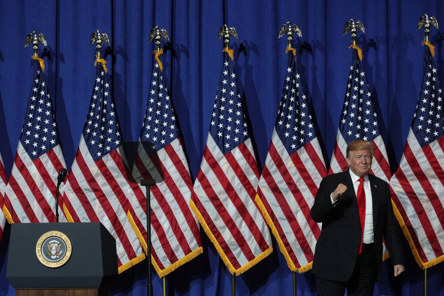 President Trump Addresses National Association Of Realtors In Washington DC