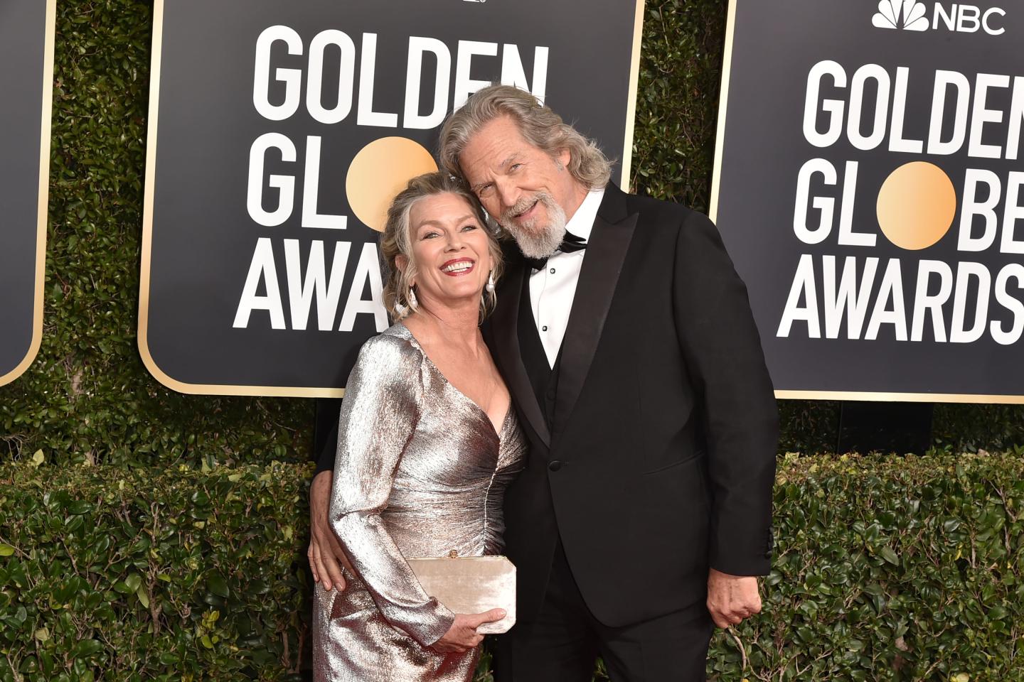 Jeff Bridges with Susan Gaston at the Golden Globes, 2019