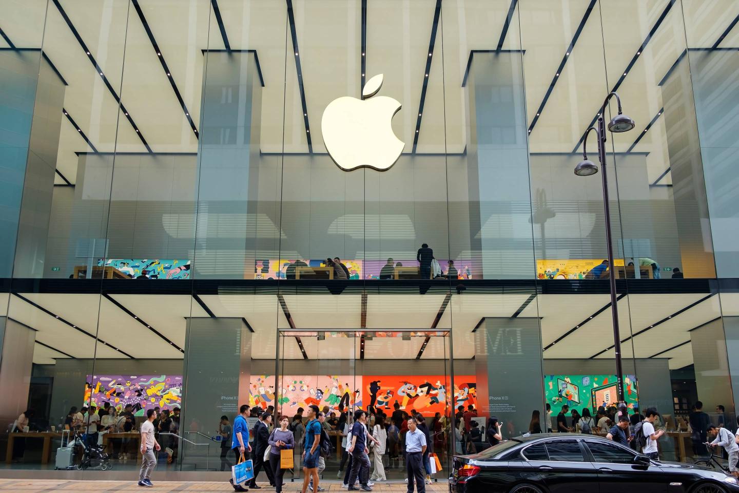 Apple store seen in Tsim Sha Tsui Hong Kong
