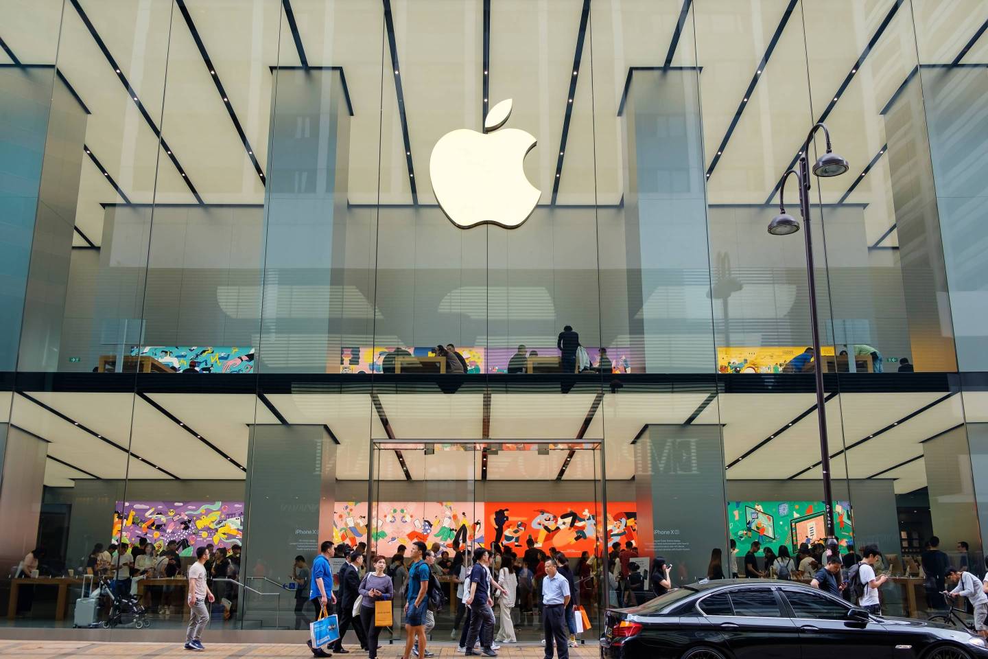 Apple store seen in Tsim Sha Tsui Hong Kong