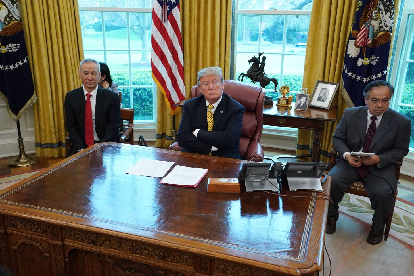President Trump Meets With Vice Premier Of China At The White House