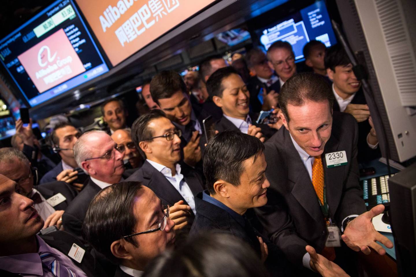 China-Based Internet Company Alibaba Debuts On New York Stock Exchange