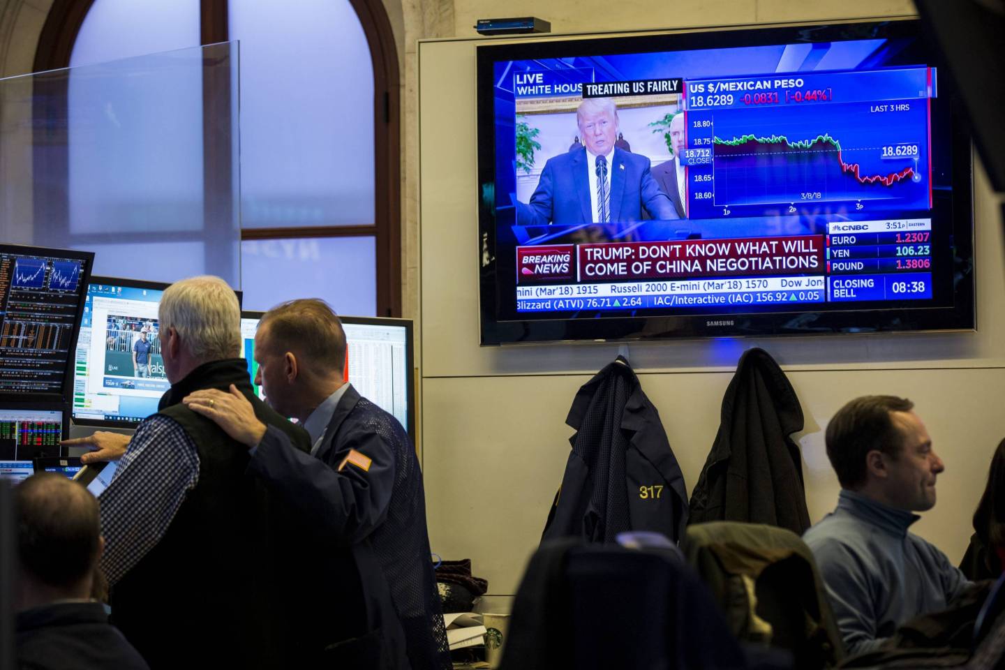 U.S. Markets React To Trump's Announcement On Steel And Aluminum Tariffs