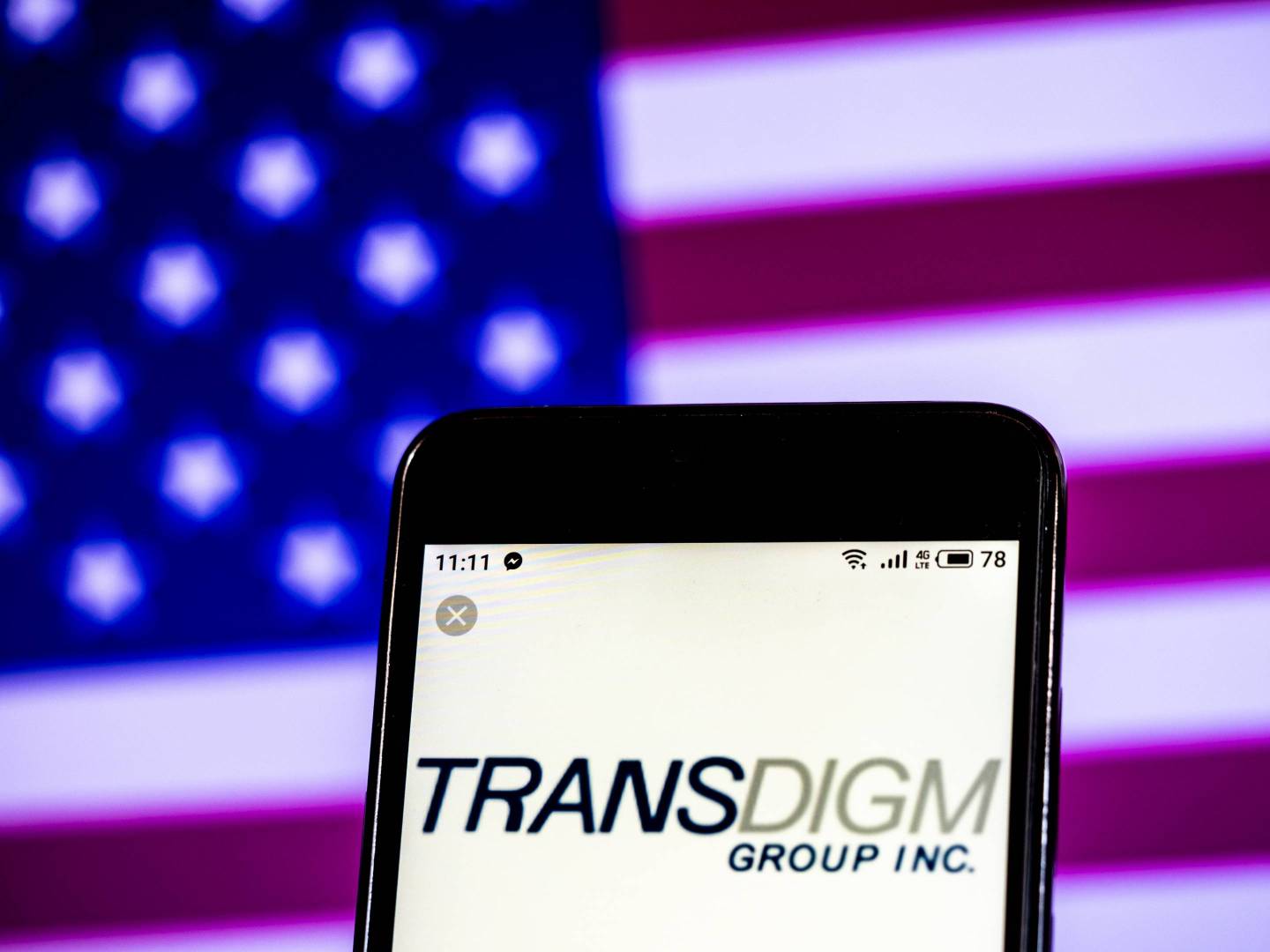 TransDigm Group Manufacturing company logo seen displayed on