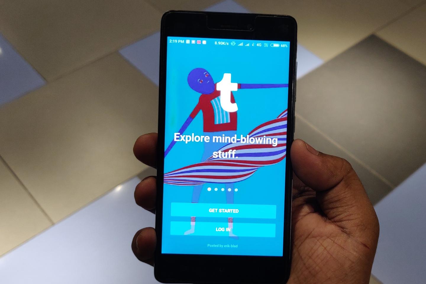 Tumblr App Homepage