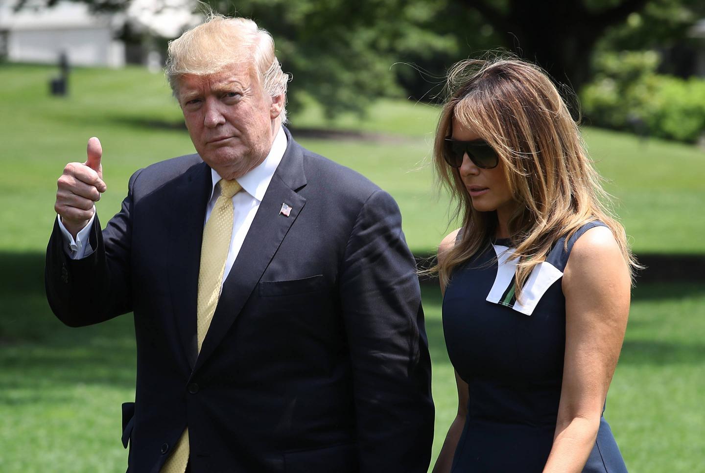 President Trump Arrives Back To White House After Trip To Japan