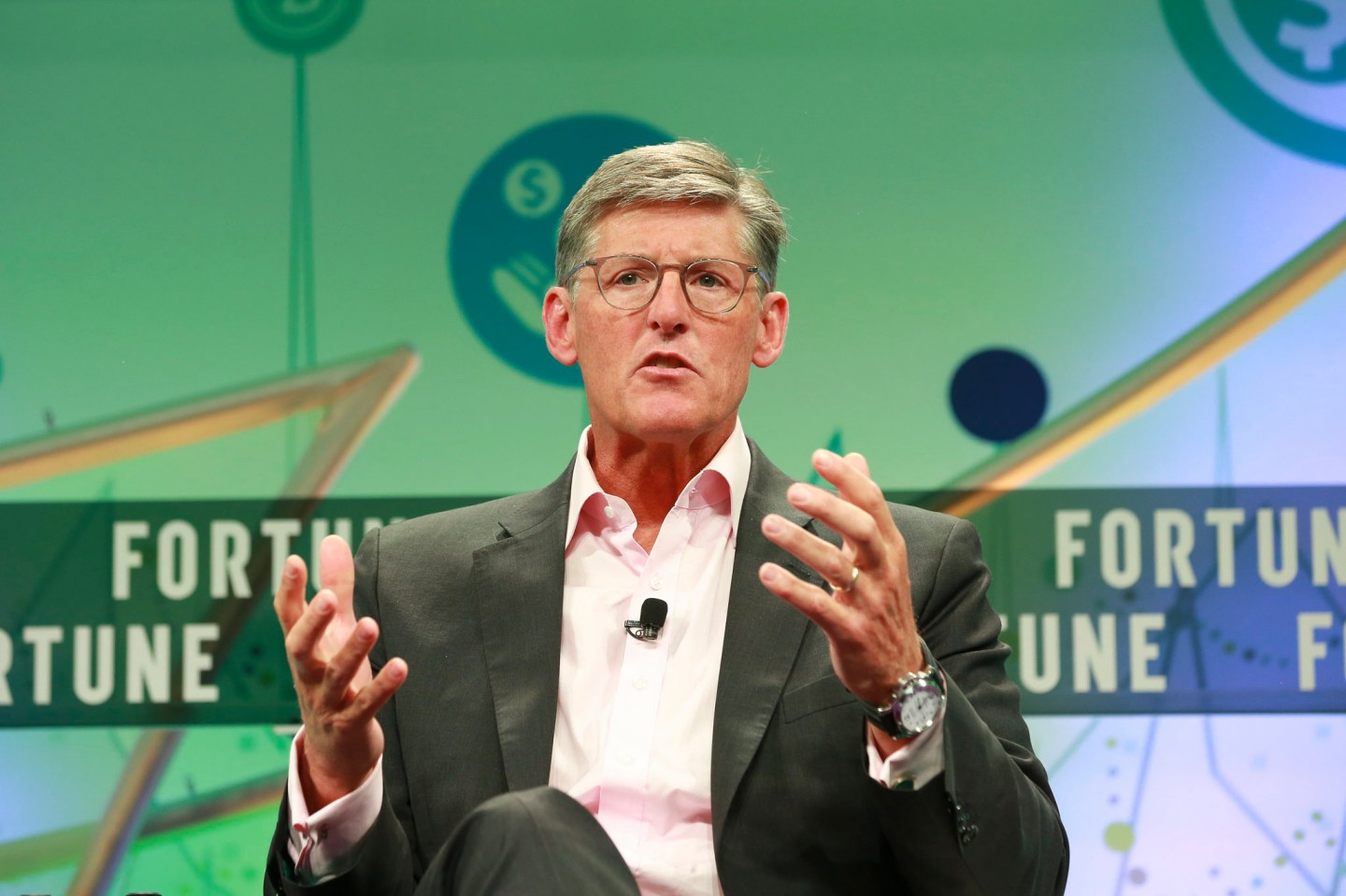 Citigroup CEO Michael Corbat speaking at the 2019 Fortune Brainstorm Finance conference in Montauk, N.Y.
