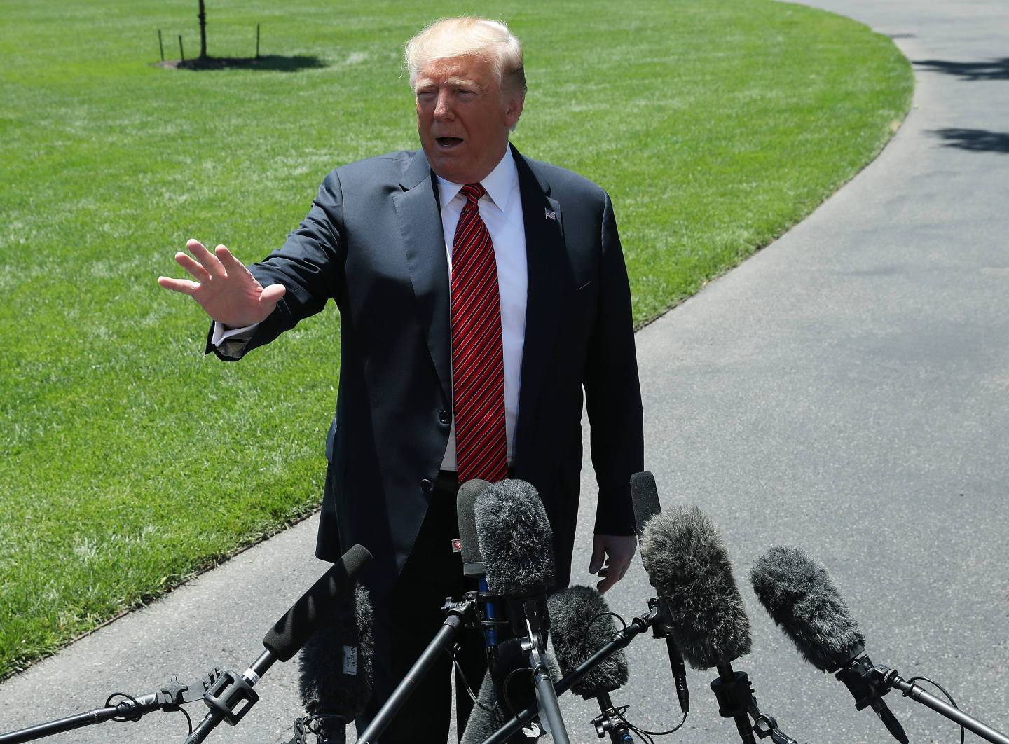 President Donald Trump Departs White House For Iowa
