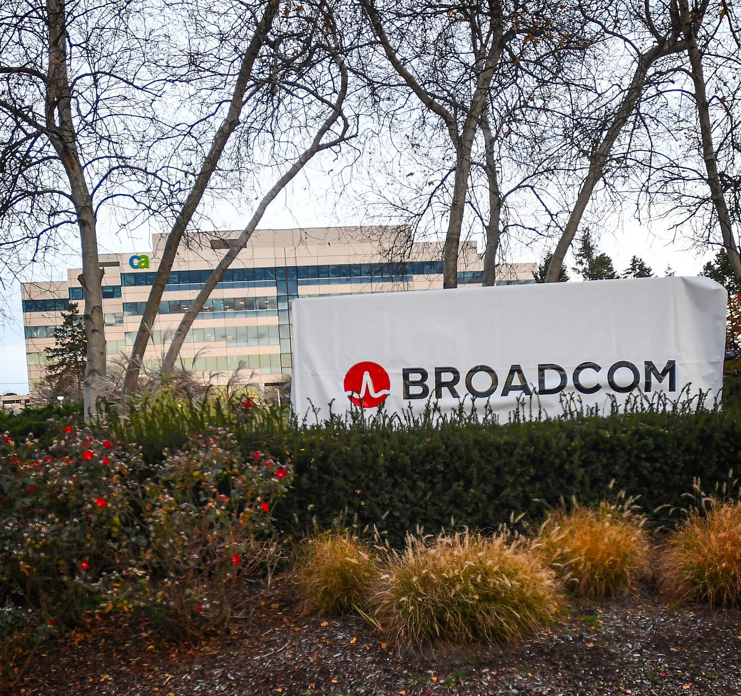 Broadcom signage outside former Computer Associates building