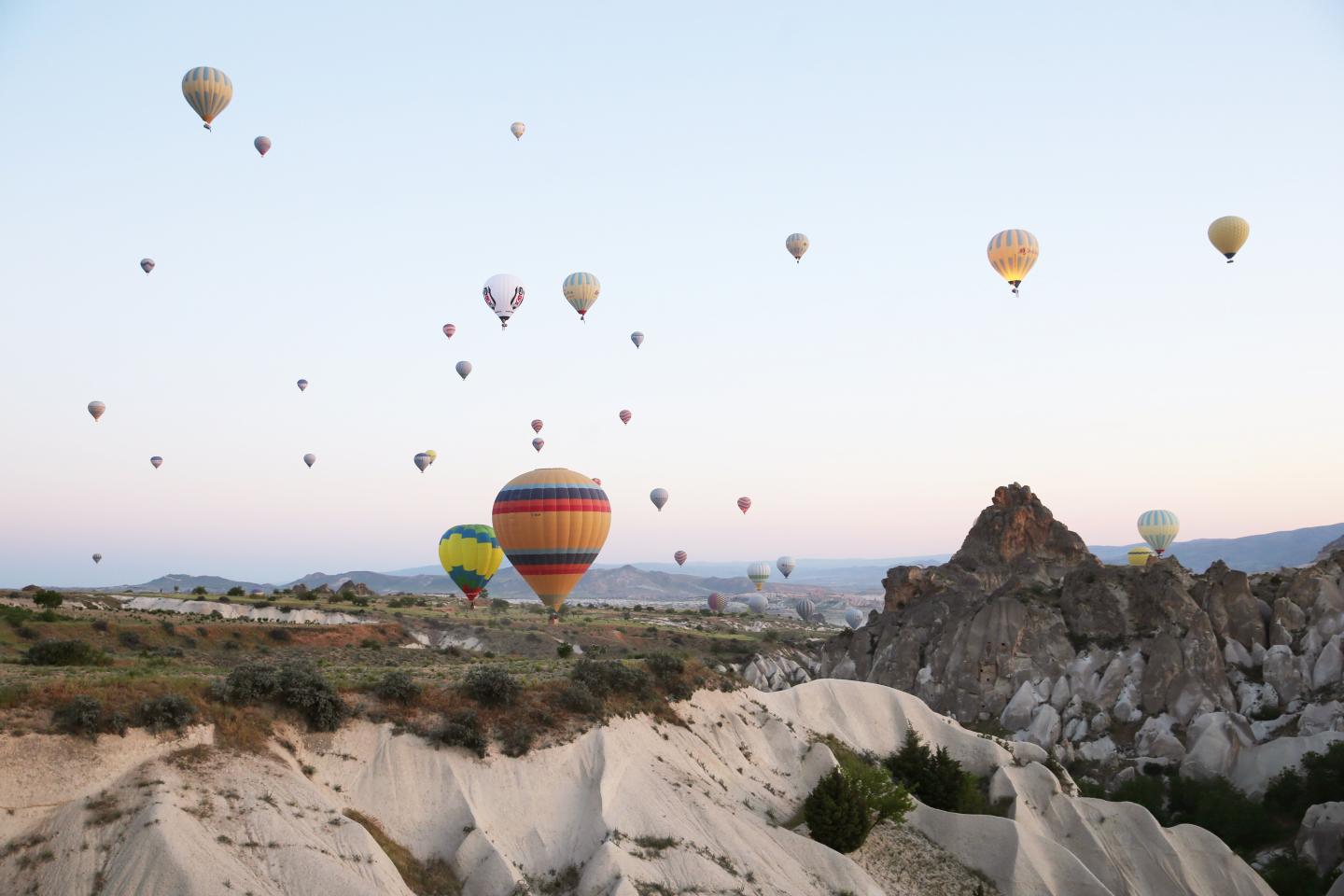 Hot air balloons over Turkey's Nevsehir