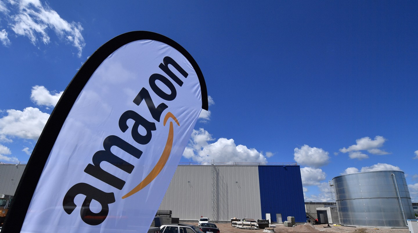 New construction of an Amazon distribution centre in Erfurt