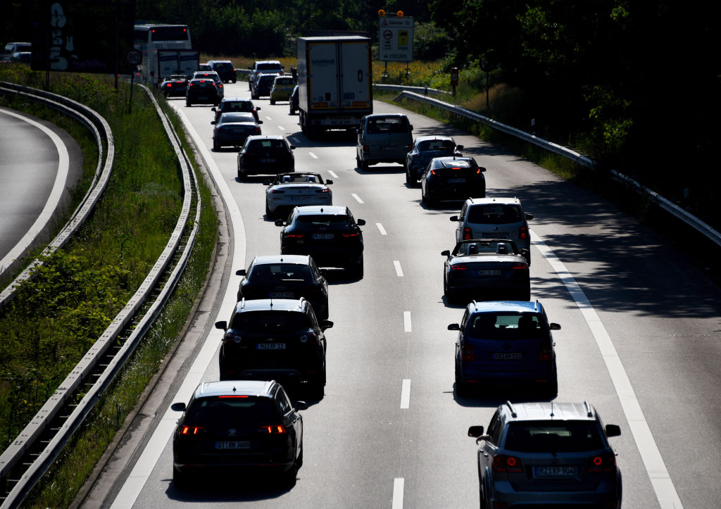 Traffic jam on the A24