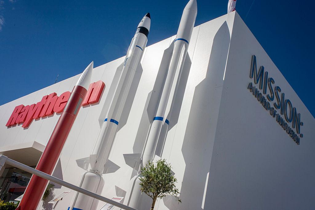 UK - Farnborough - Raytheon corporate exhibition stand