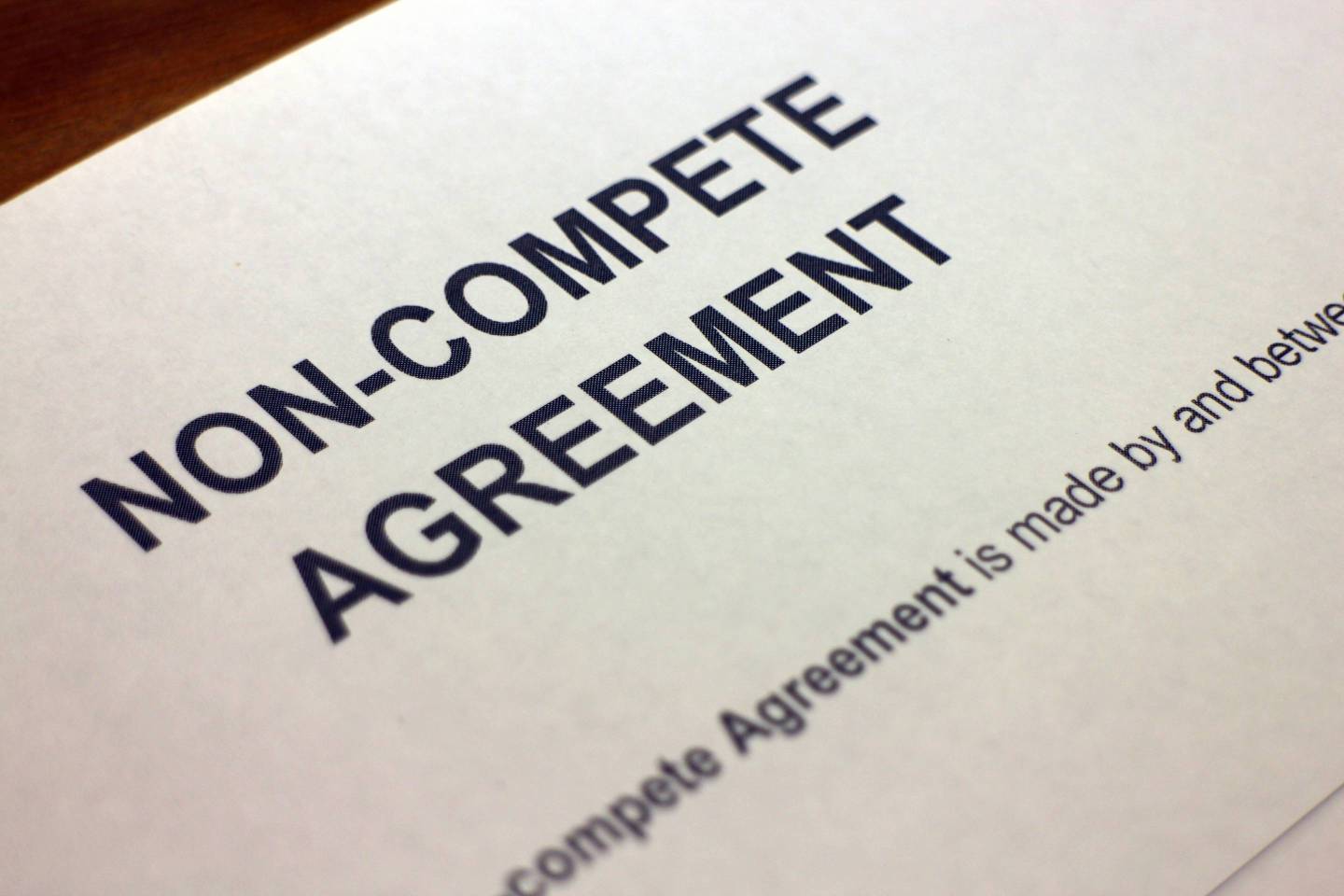 A noncompete agreement.