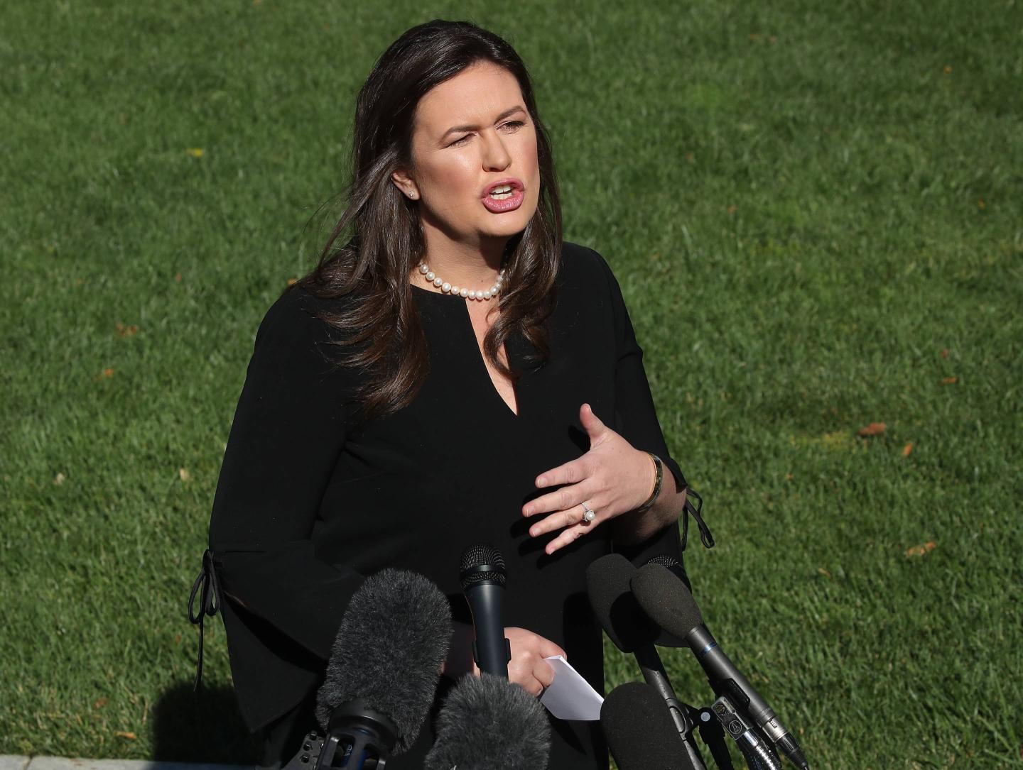 White House Press Secretary Sarah Sanders Speaks To The Media