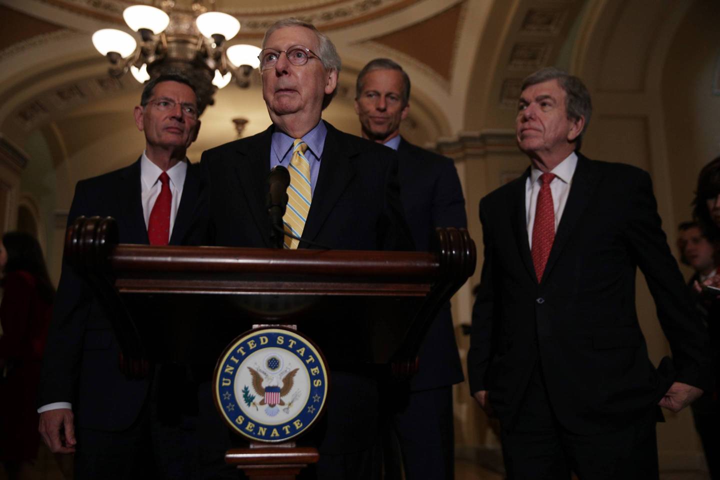 Senate Lawmakers Hold Press Availability After Weekly Policy Luncheons