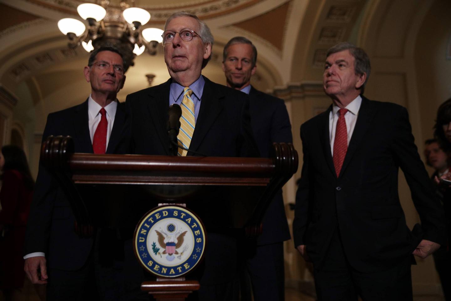 Senate Lawmakers Hold Press Availability After Weekly Policy Luncheons