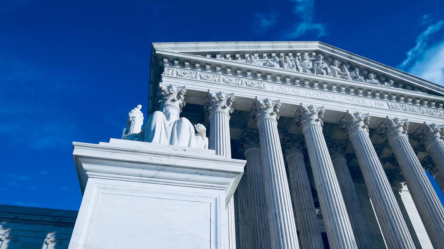 U.S. Supreme Court Building on Christmas Day