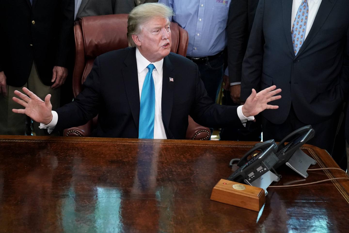 President Donald Trump Delivers Remarks At The White House In Support Of Farmers And Ranchers