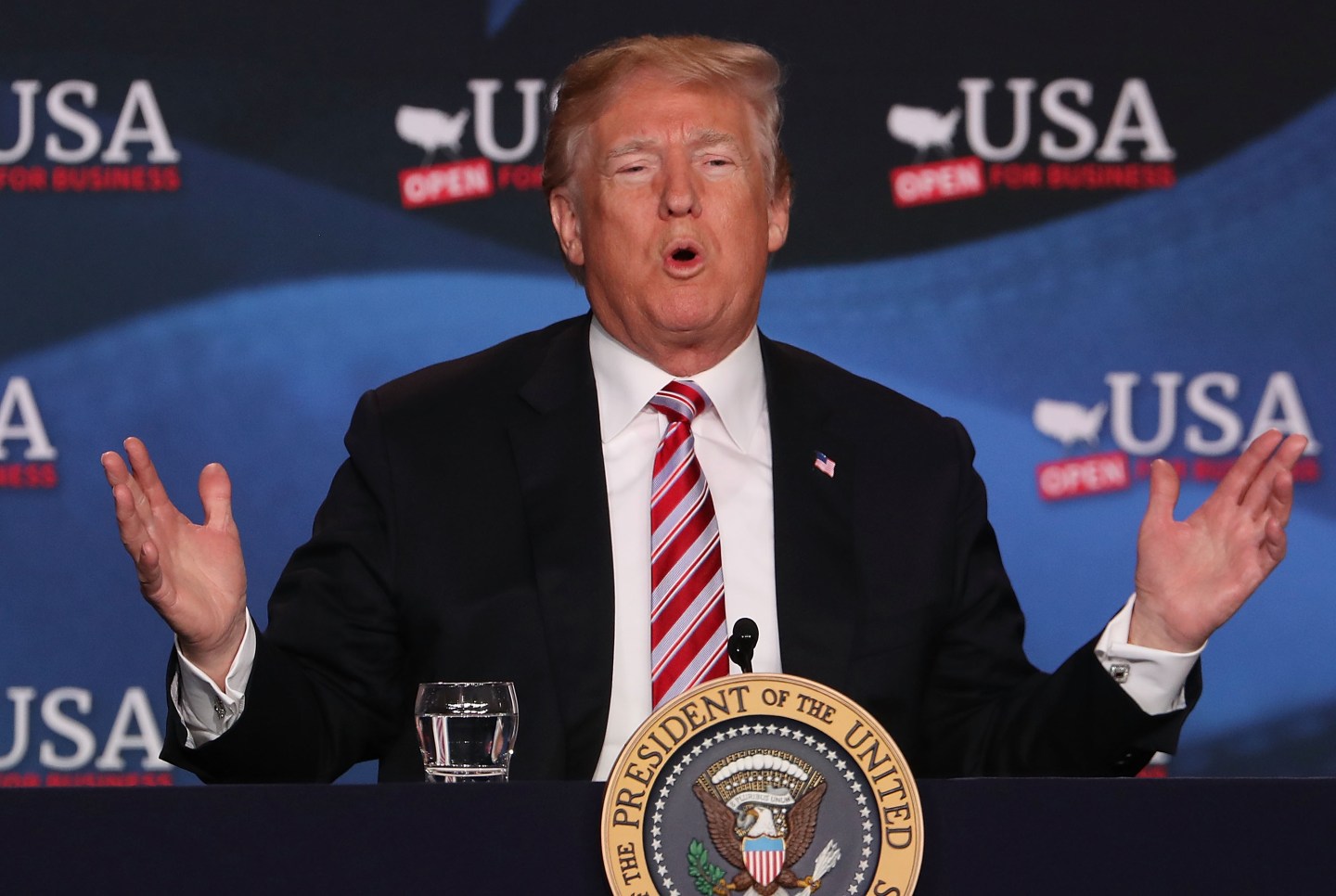 President Trump Holds Roundtable Discussion On Tax Reform In Hialeah, Florida