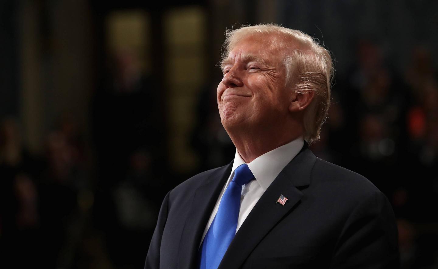 President Trump Addresses The Nation In His First State Of The Union Address To Joint Session Of  Congress