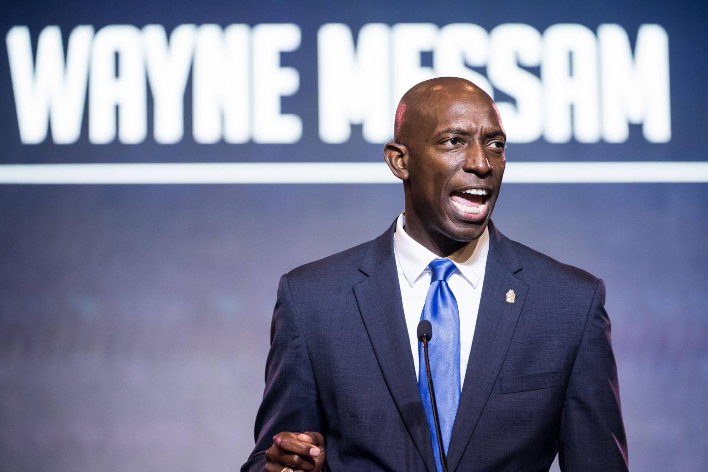 Democratic presidential candidate and Miramar Mayor Wayne Messam speaks to the crowd during the 2019 South Carolina Democratic Party State Convention on June 22, 2019 in Columbia, S.C.