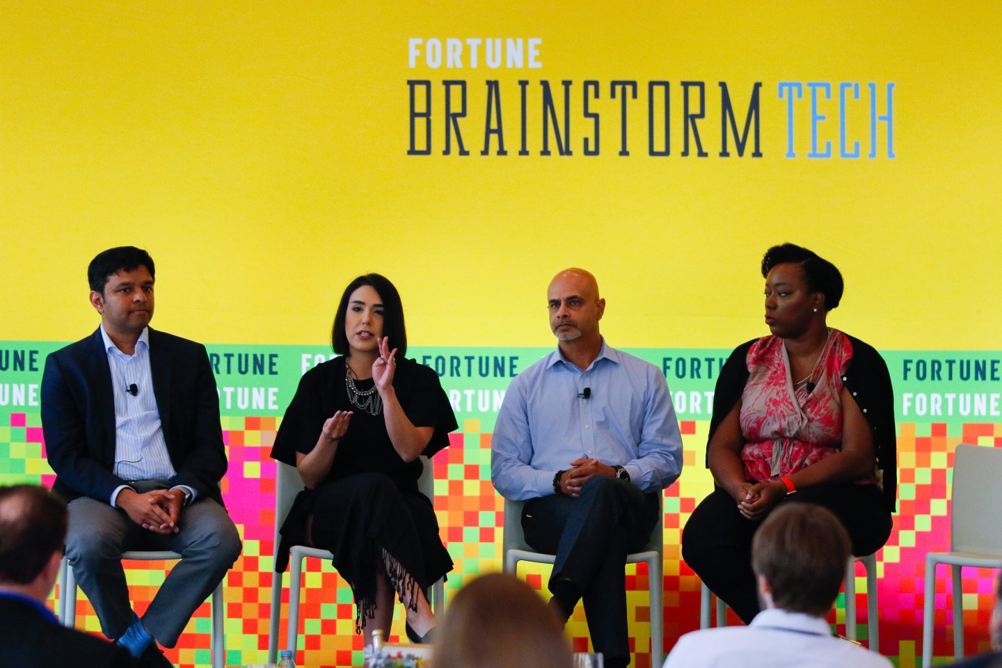 A panel discussed how to find the humanity in artificial intelligence at Fortune Brainstorm Tech.
