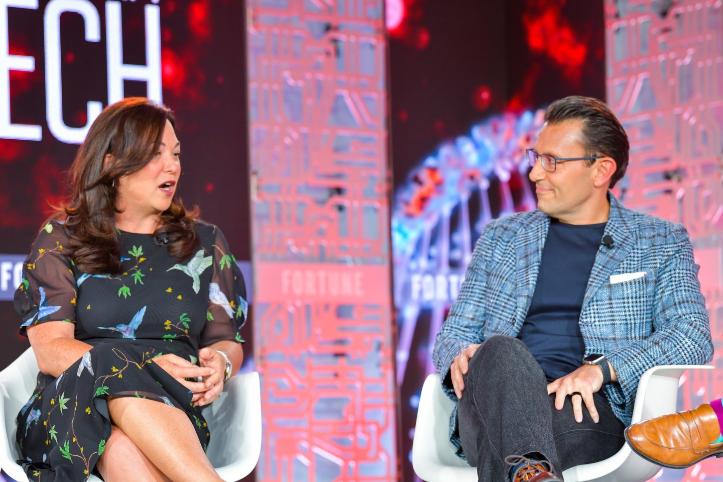 Sasan Goodarzi, CEO of Intuit; and Jennifer Tejada, CEO of PagerDuty