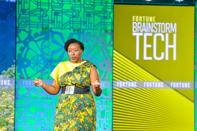 Github's Omoju Miller speaking at Fortune Brainstorm Tech.
