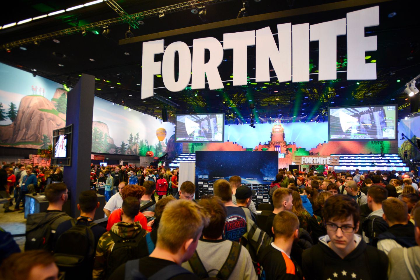 Online game "Fortnite" enthusiasts attend the ESL Katowice Royale Featuring Fortnite Tournament