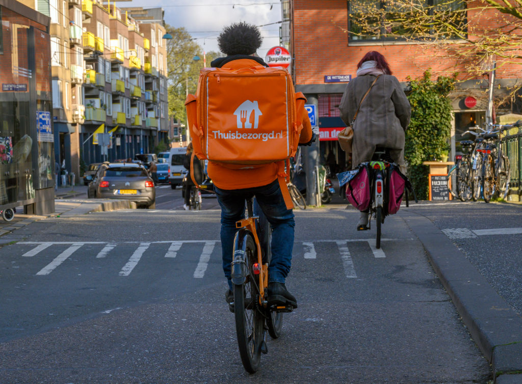 Takeaway.com rider in Amsterdam