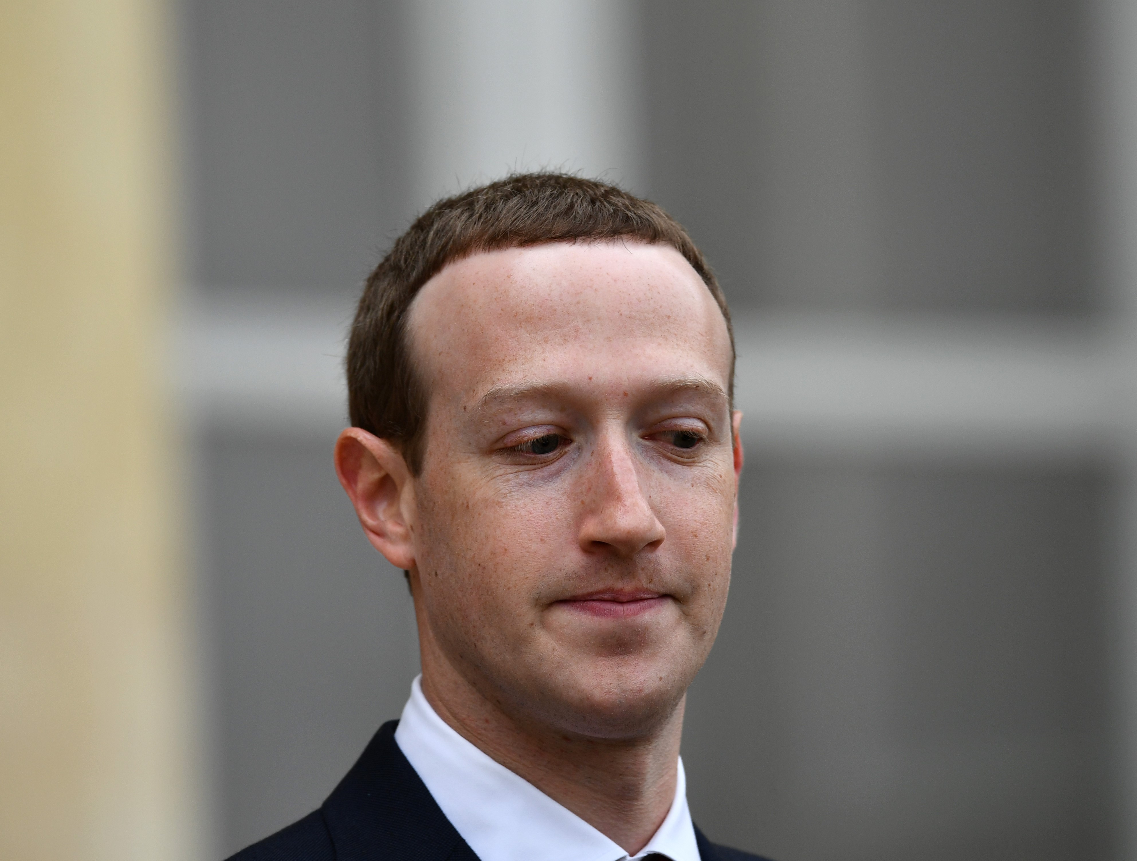 Mark Zuckerberg at a meeting in France