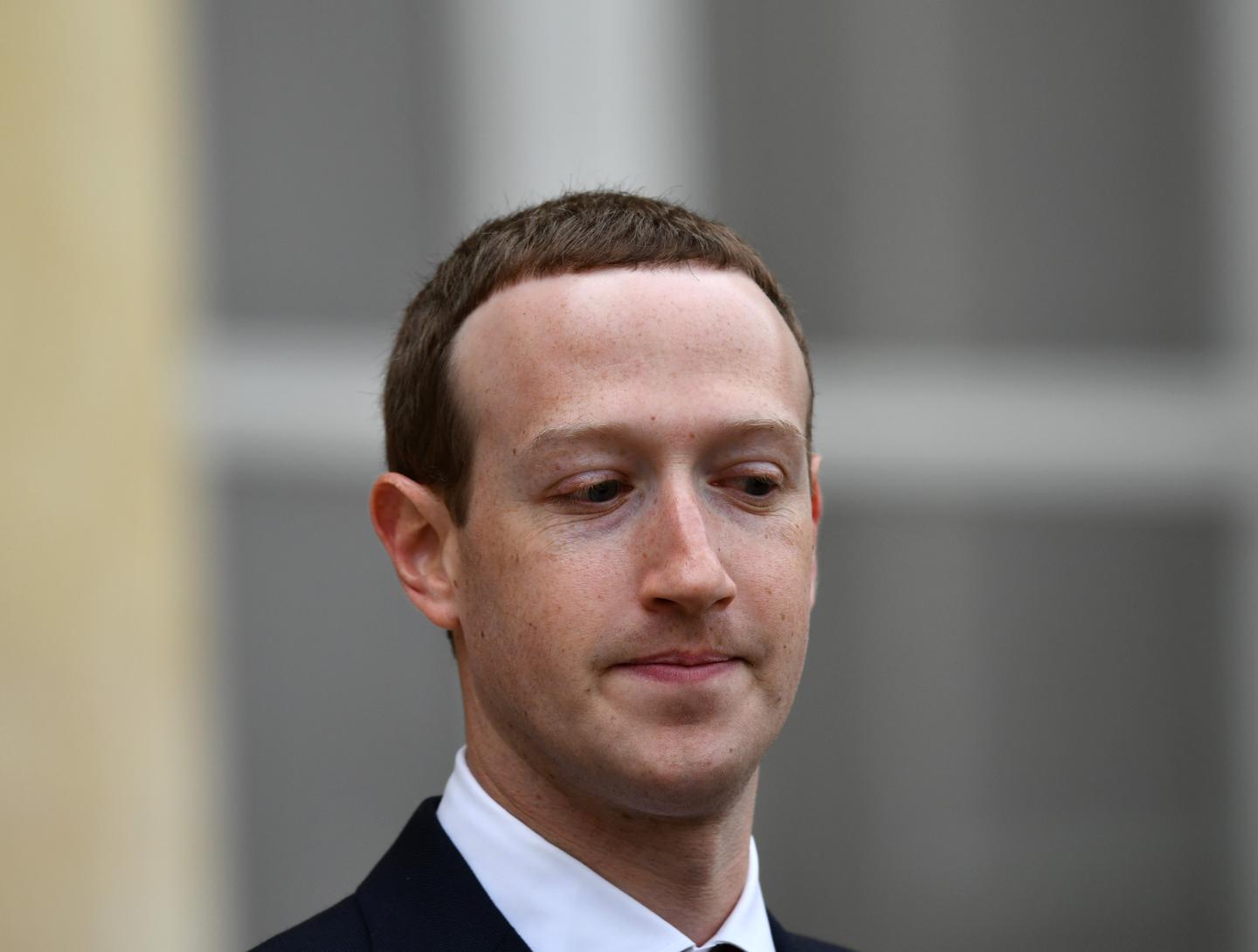 Mark Zuckerberg at a meeting in France