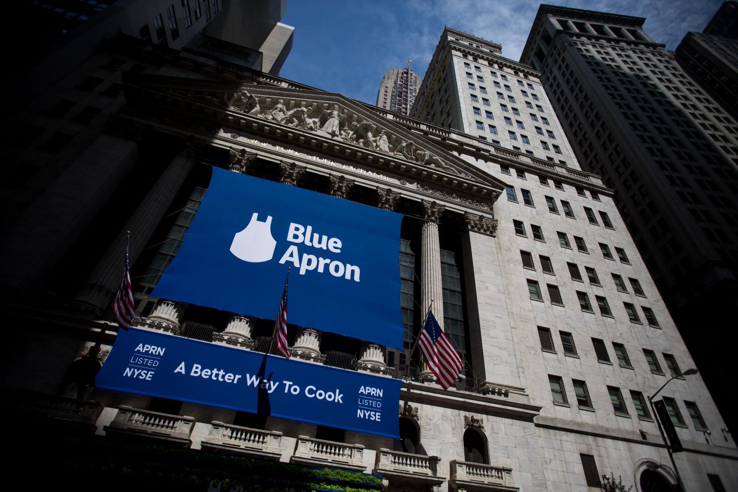 Blue Apron lists on the NYSE