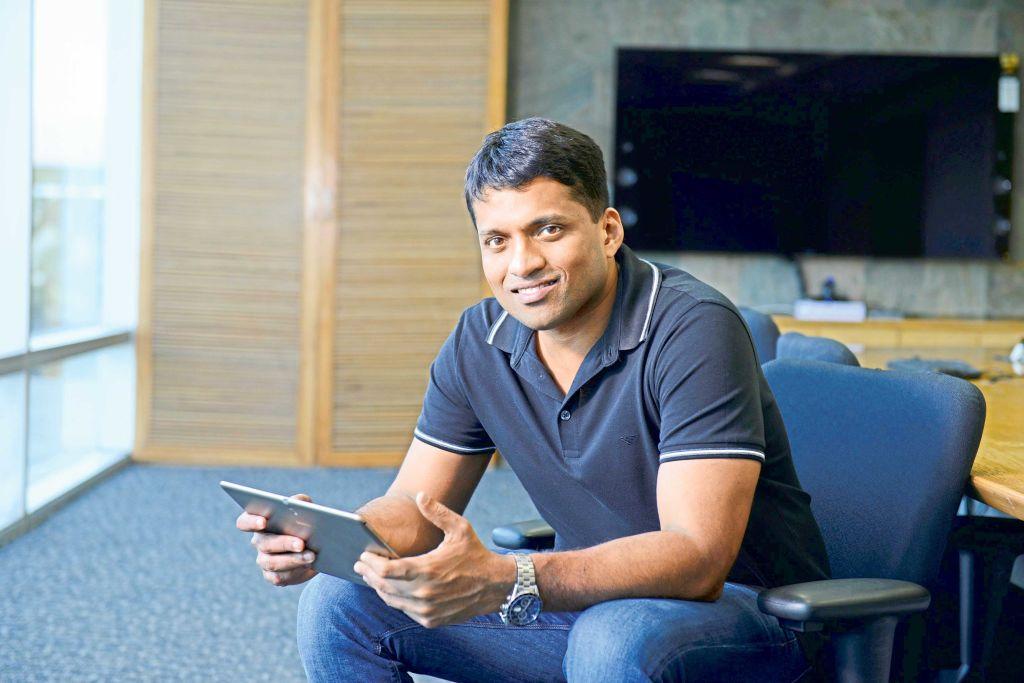 Byju Raveendran in a classroom