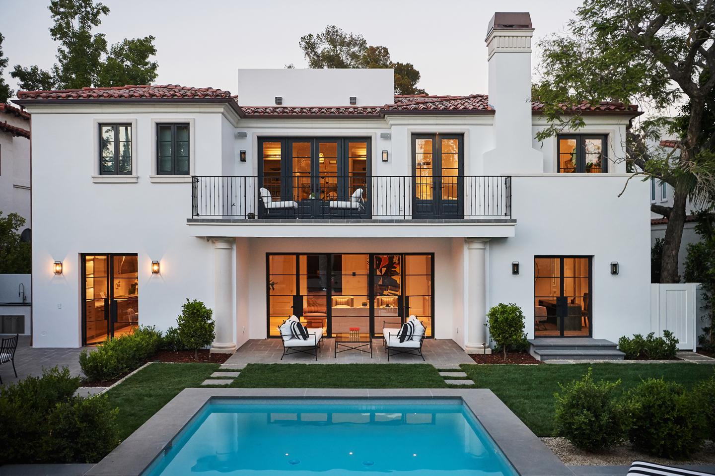 The "wellness house" in Beverly Hills from the back yard.
