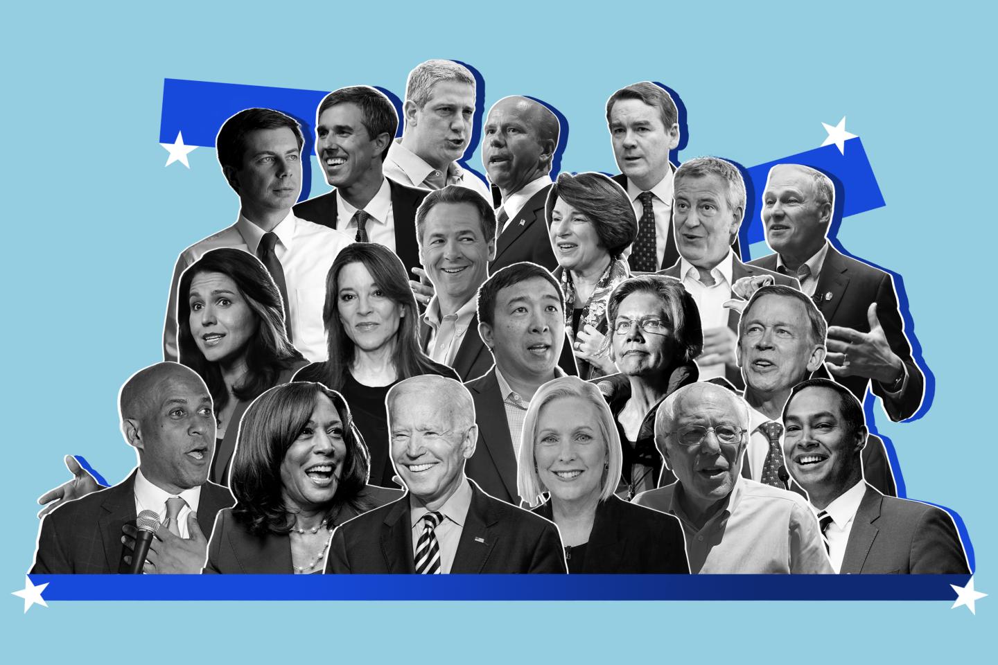 Democratic Candidates Debate July Photo Illustration