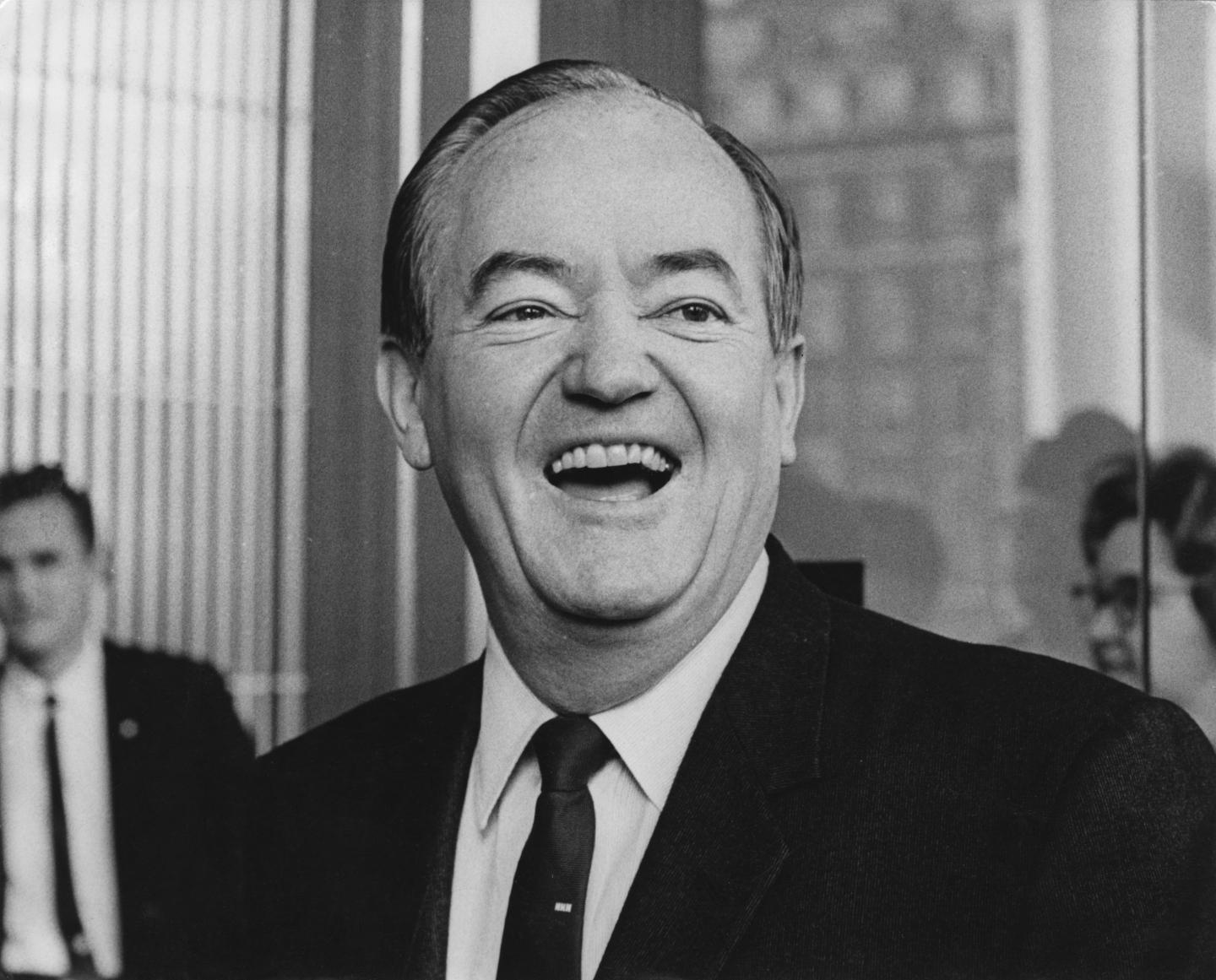 Hubert Humphrey smiling