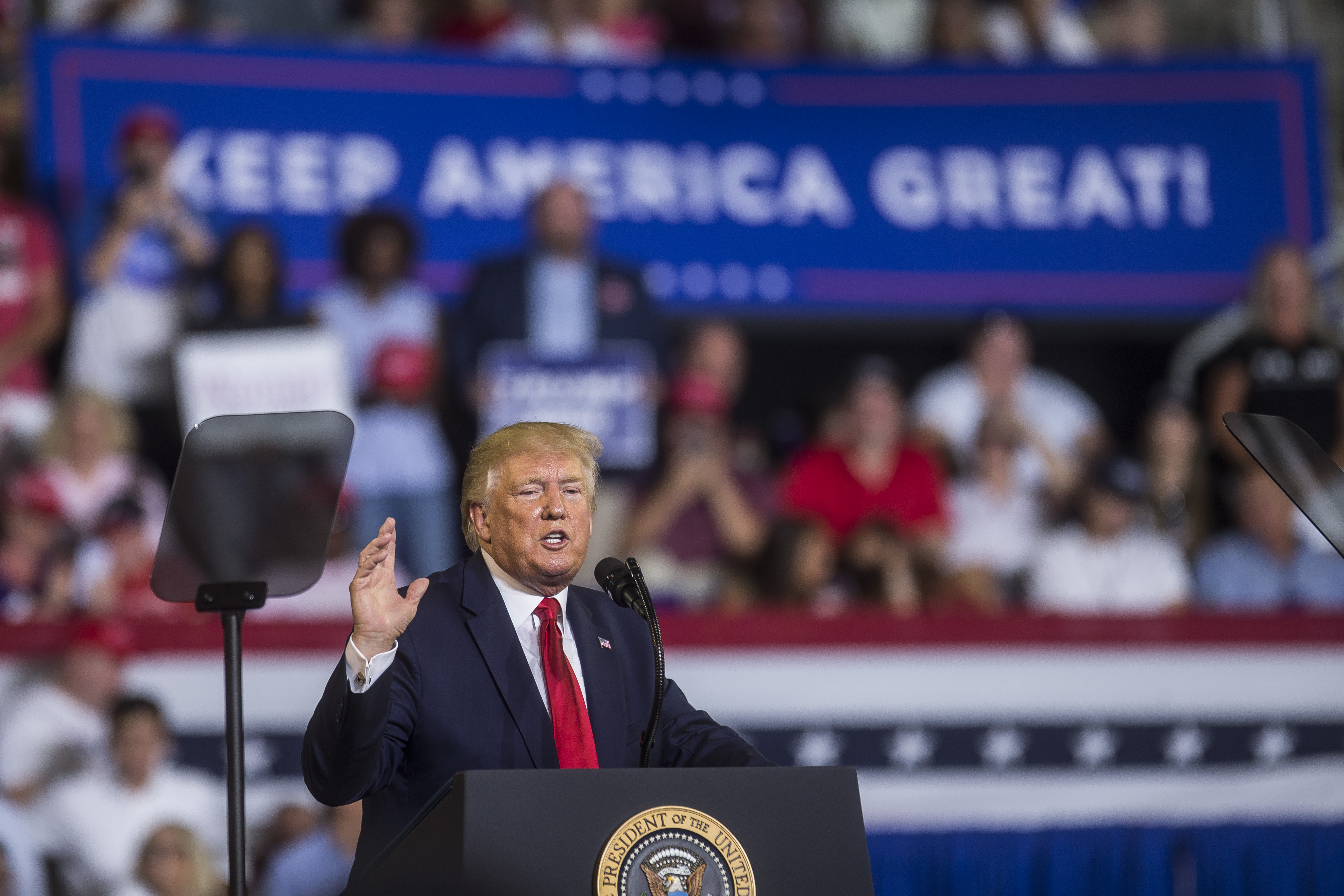 Donald Trump Holds "Keep America Great" Rally In Greenville, NC