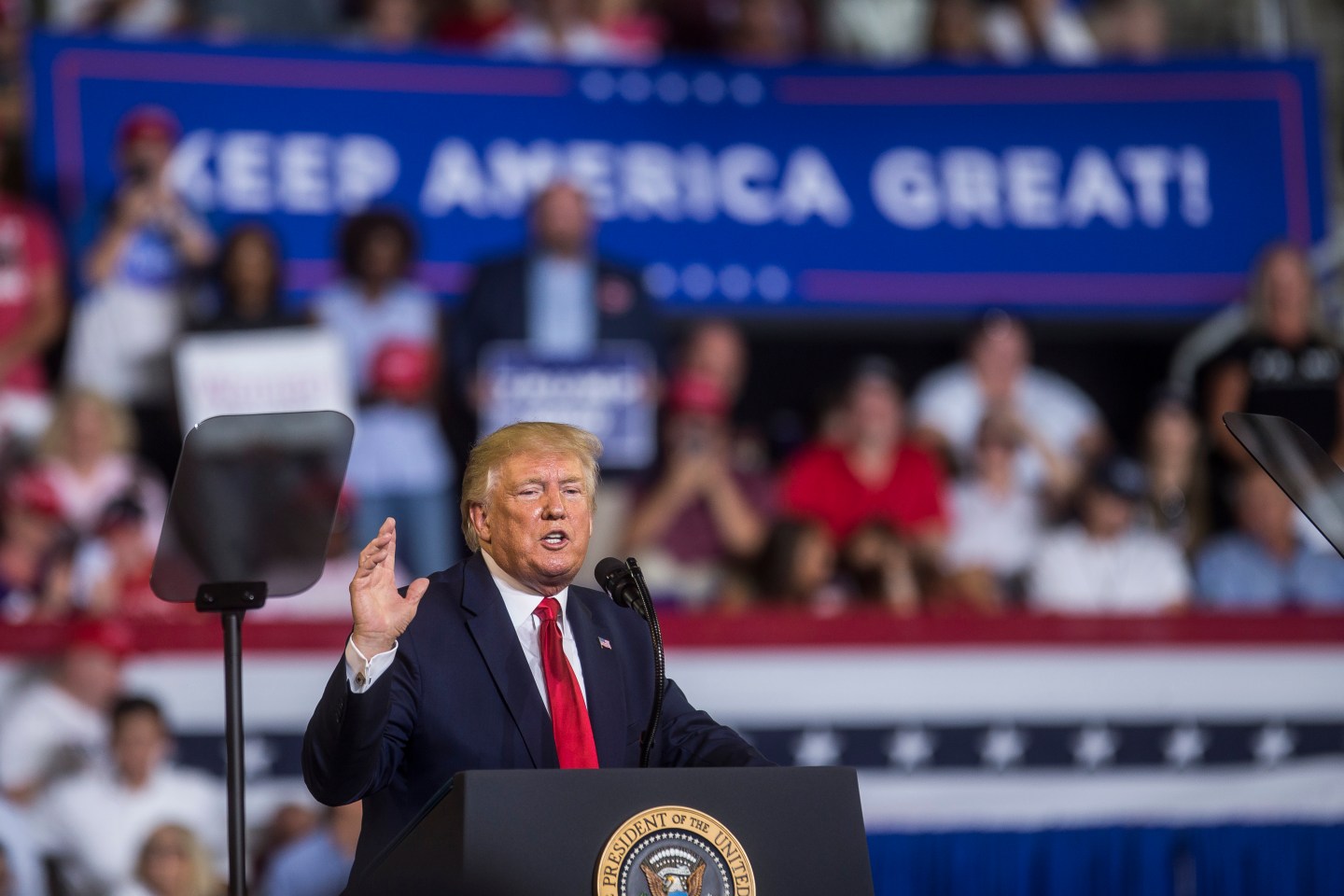 Donald Trump Holds "Keep America Great" Rally In Greenville, NC