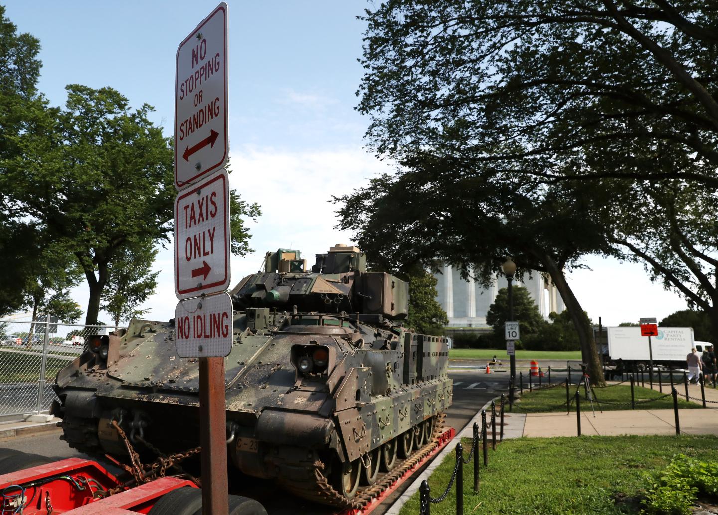 Military Hardware at Lincoln Memorial for Trump’s Big July 4